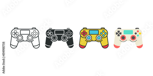 Joystick. Gamepad Icon symbol vector illustration isolated on white background