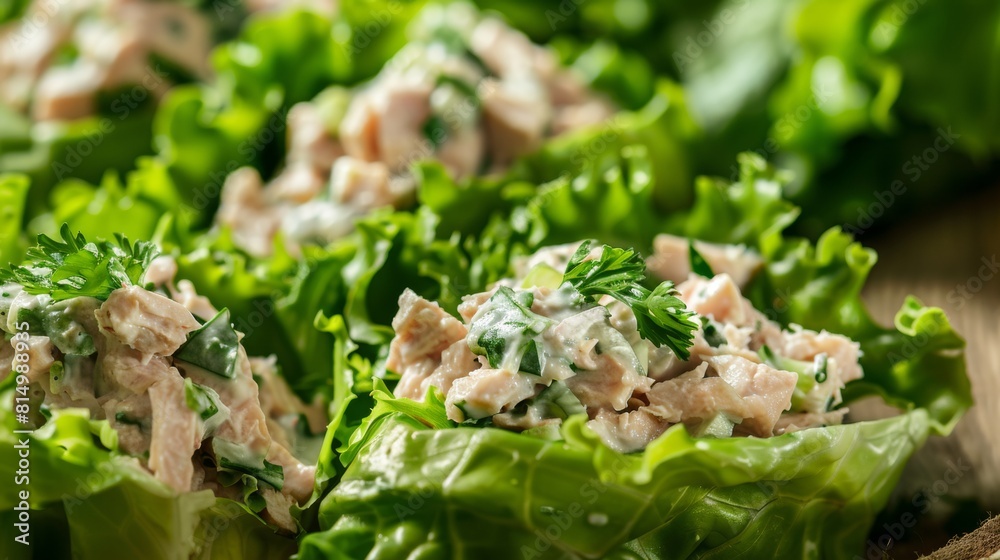 Salad rolls with tuna salad inside. Vegetarian dish. Salad rolls with tuna salad inside. Vegetarian dish.