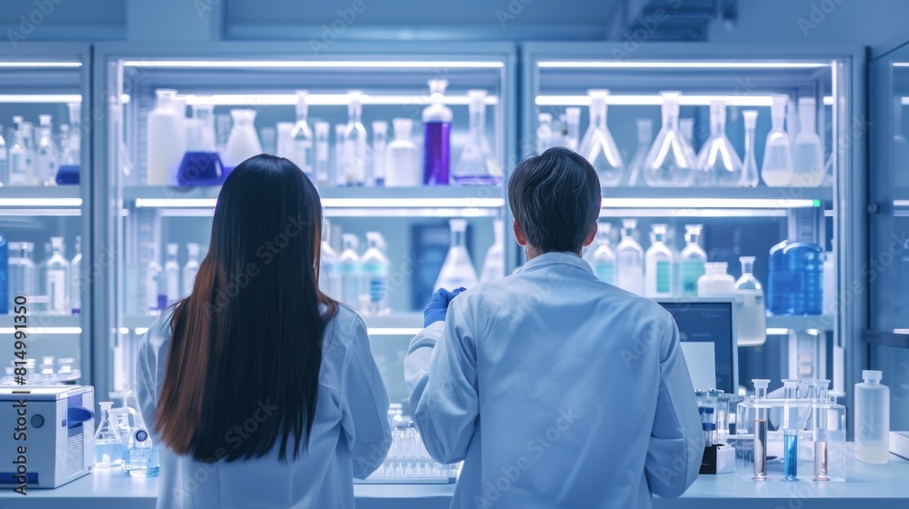 Scientist in the laboratory, Scientist Working in Modern Laboratory, Biochemists Conducting Experiments. Generative AI Scientist in the laboratory, Scientist Working in Modern Laboratory, Biochemists Conducting Experiments. Generative AI