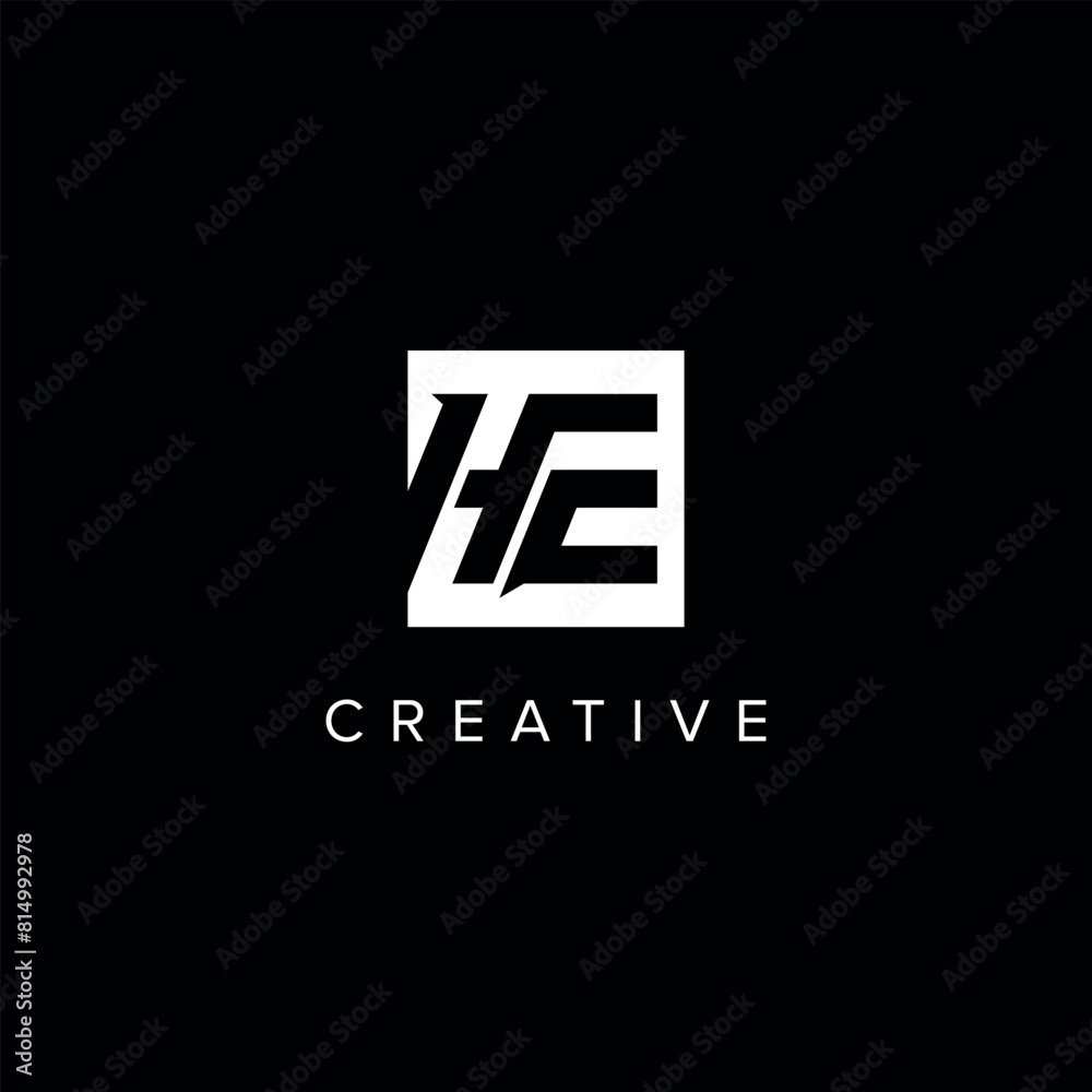 HE EH Alphabet Letter logo design. Initial Vector symbol.