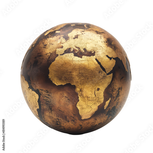  Vintage-Style Detailed Globe - Antique World Map with Engraved Continents for Decor and Education