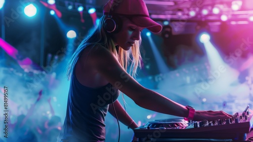 The Female DJ Mixing Beats