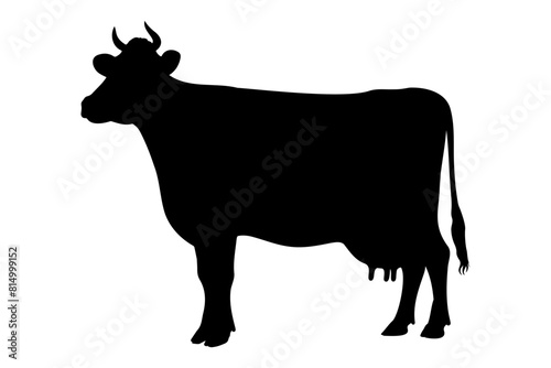Dairy Cow silhouette icon symbol. vector illustration