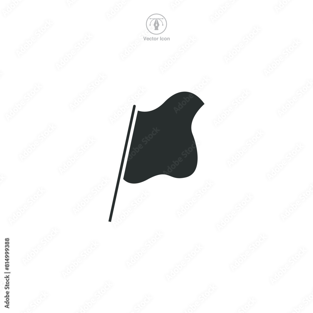 Flag Icon symbol vector illustration isolated on white background Flag Icon symbol vector illustration isolated on white background
