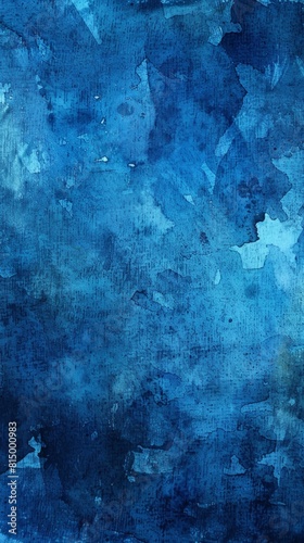 Abstract painting with shades of blue and textures