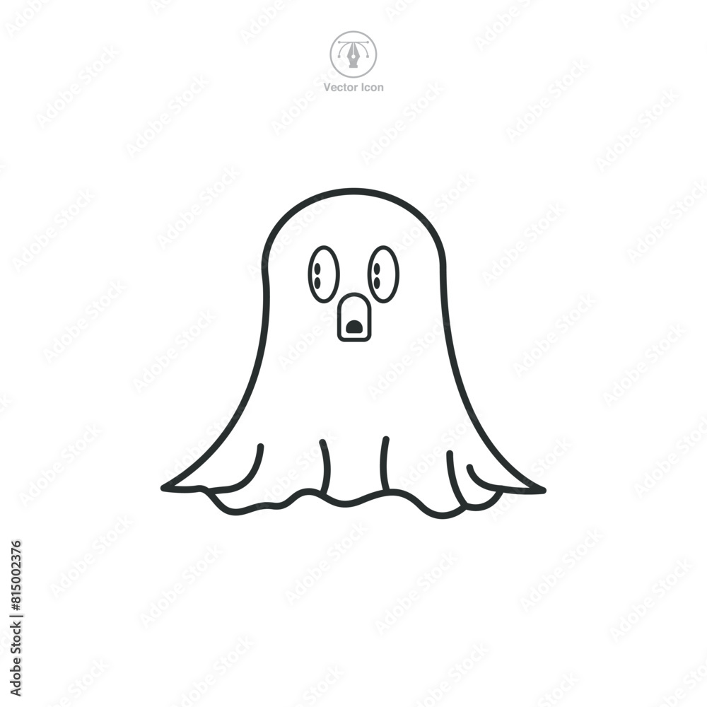 Ghost Icon symbol vector illustration isolated on white background Ghost Icon symbol vector illustration isolated on white background