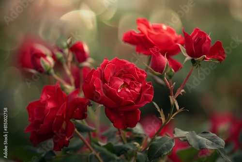 Illustration of  close up image of red roses  high quality  high resolution