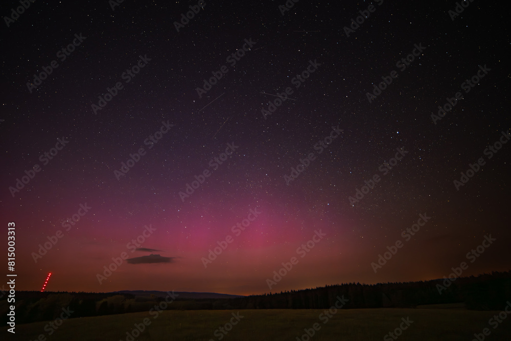 Fototapeta premium Beautiful aurora over the Czech Republic