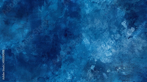 Abstract painting with shades of blue and textures