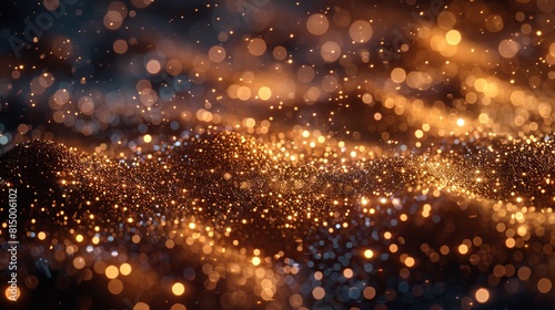 Glitter lights adorn a grunge background  offering a twinkling abstract aesthetic.