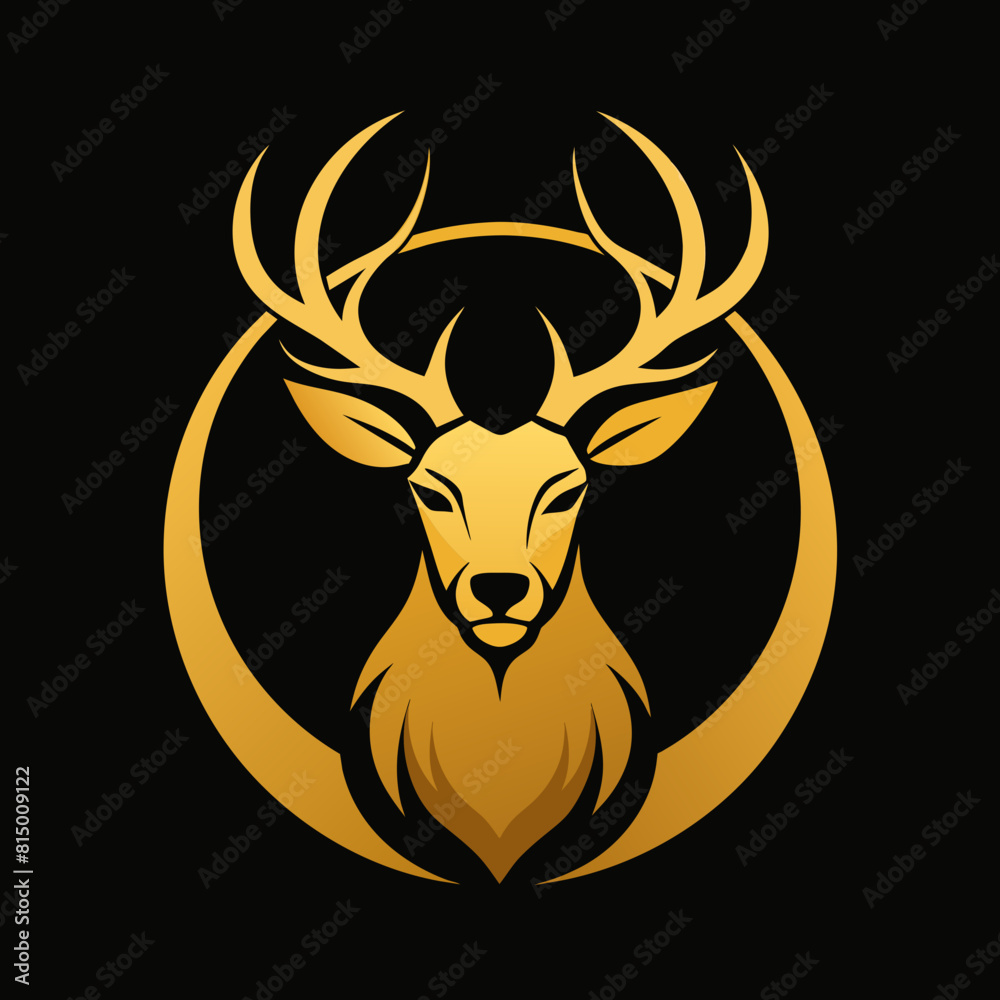 Deer head icon logo 