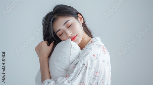 A Young Woman Embracing Sleep