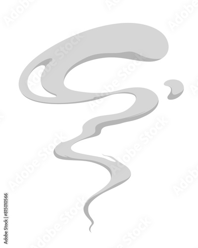 細長く立ち上る煙のエフェクトのイラスト素材