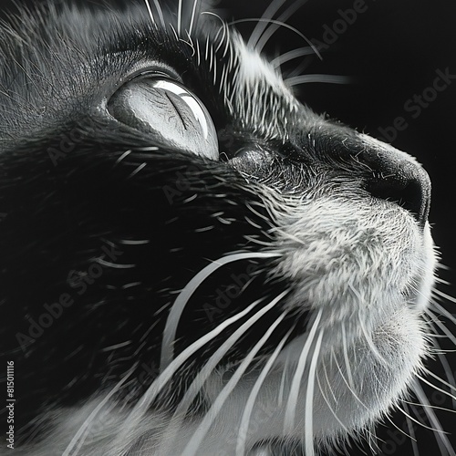 Featuring a devon rex cat , close-up portrait , high quality, high resolution © ChuLai