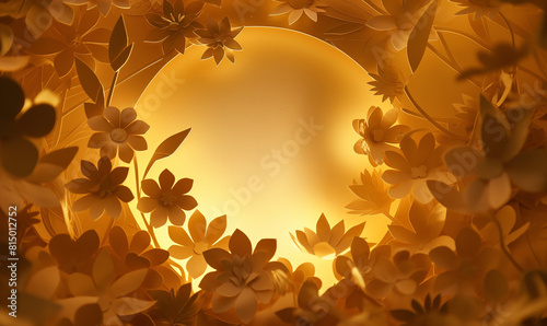 Paper Cut Floral Circle with Illumination
