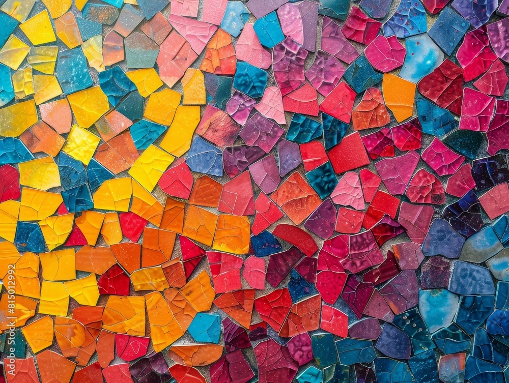 Vibrant and Colorful Abstract Mosaic Pattern
