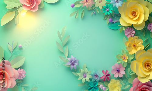 Paper Cut Floral Circle with Illumination