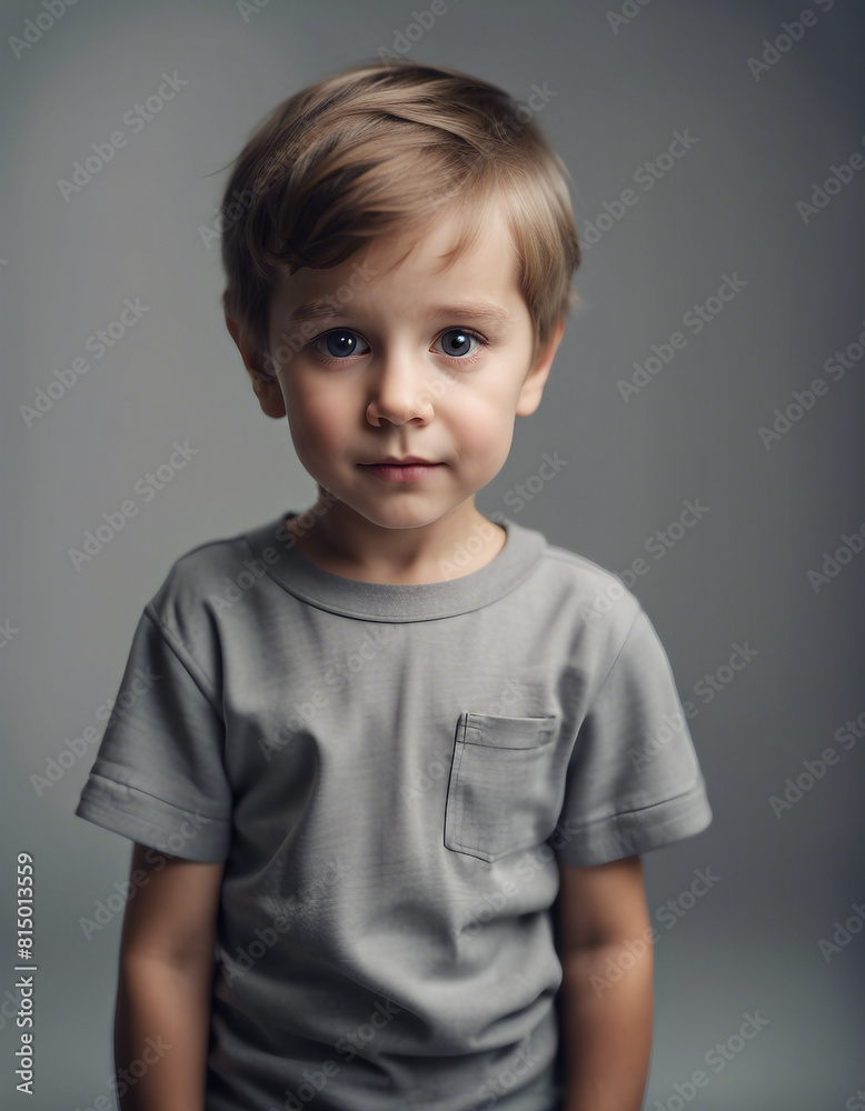 Cute little boy on a gray background, isolated grey background
Cute little boy on a gray background, isolated grey background