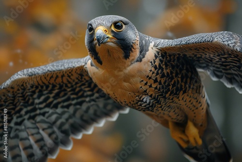 Depicting a fying peregrin falcon, nature photo, professional photo photo