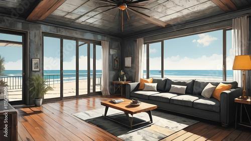Real Estate Living Room Interior 