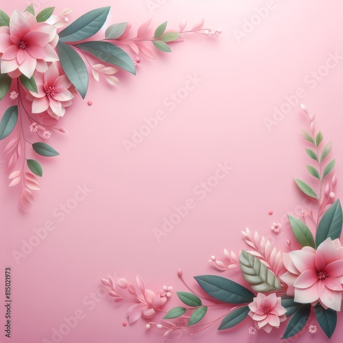 FLOWERY BACKGROUND WITH WRITING PAPER