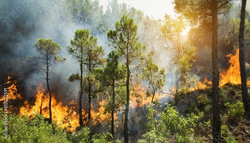 burning forest  problem of forest fires