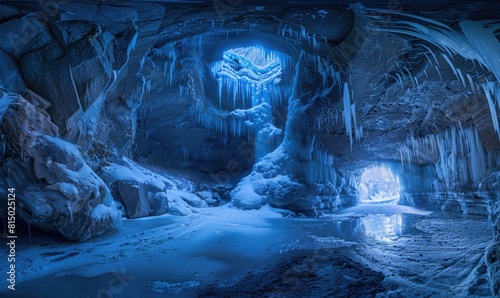Subarctic ice cave background
