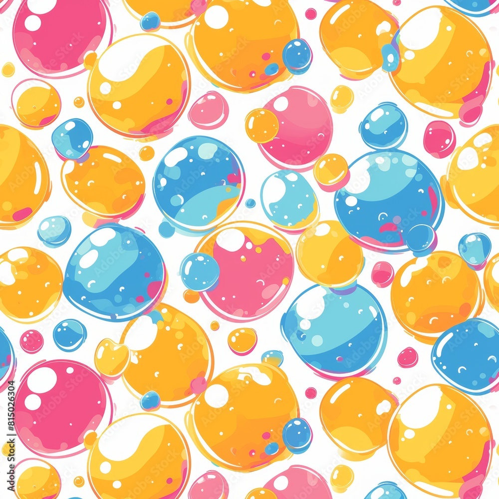Vibrant Detergent Pods and Bubbles Pattern for Creative Packaging Design Vibrant Detergent Pods and Bubbles Pattern for Creative Packaging Design