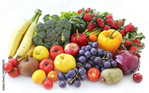 Vibrant assortment of fresh fruits and vegetables.