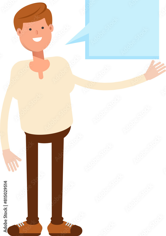 Man Character and Speech Bubble
Man Character and Speech Bubble