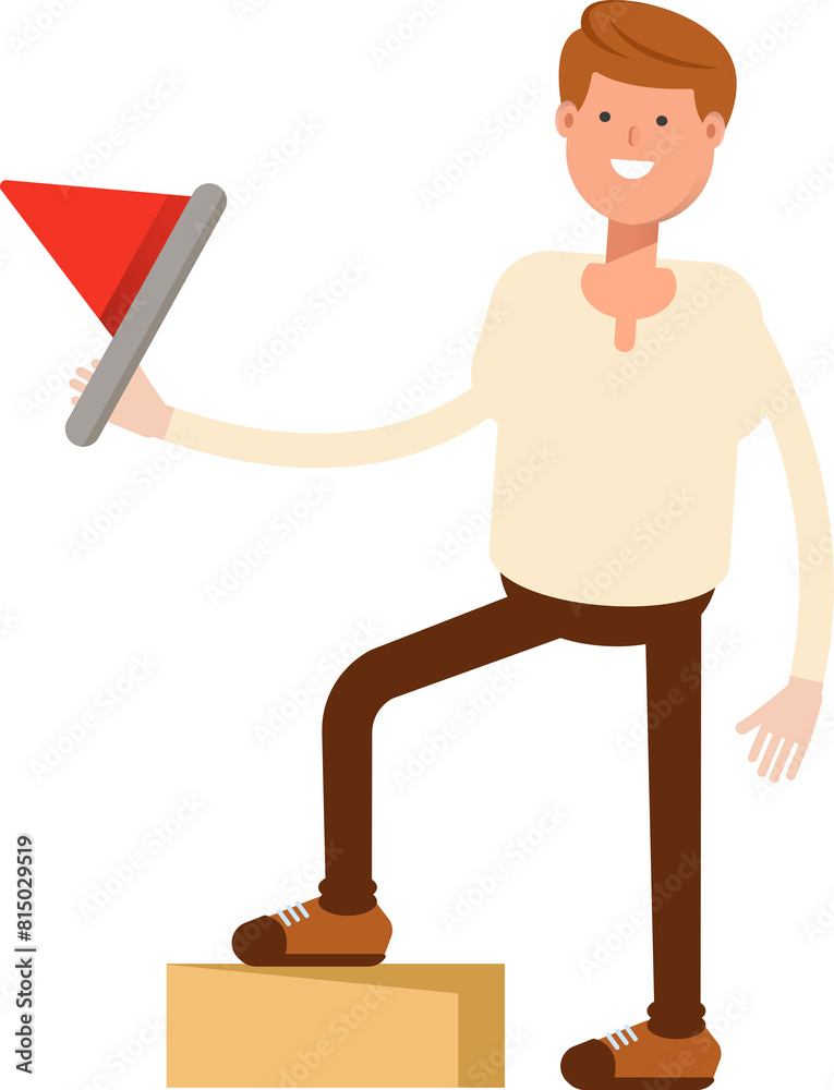 Man Character Holding Flag
Man Character Holding Flag