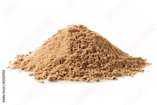 a pile of sand on a white surface