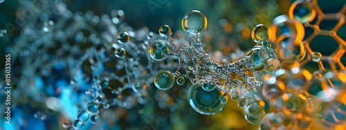 Visualization of a Micelle Structure Showing Lipid Molecule Arrangement in Aqueous Solutions photo
