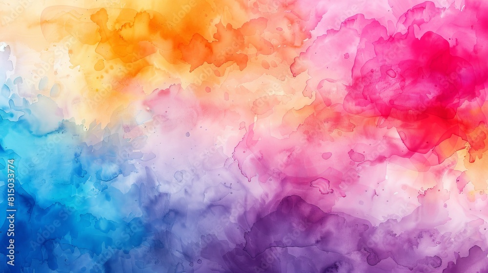 Fototapeta premium Colorful Watercolor Painting on White Background