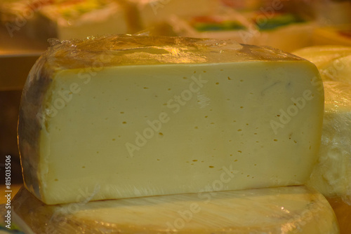 Turkish aged kashar cheese on sale photo