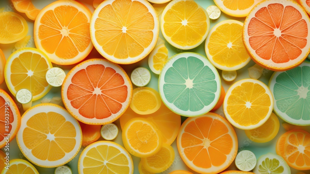 Colorful citrus fruit slices. Colorful citrus fruit slices.