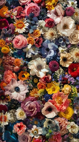 A close up of a bunch of flowers