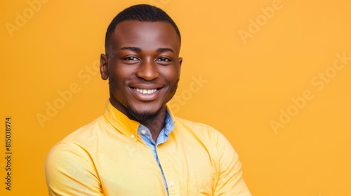 Confident Man with Bright Smile photo