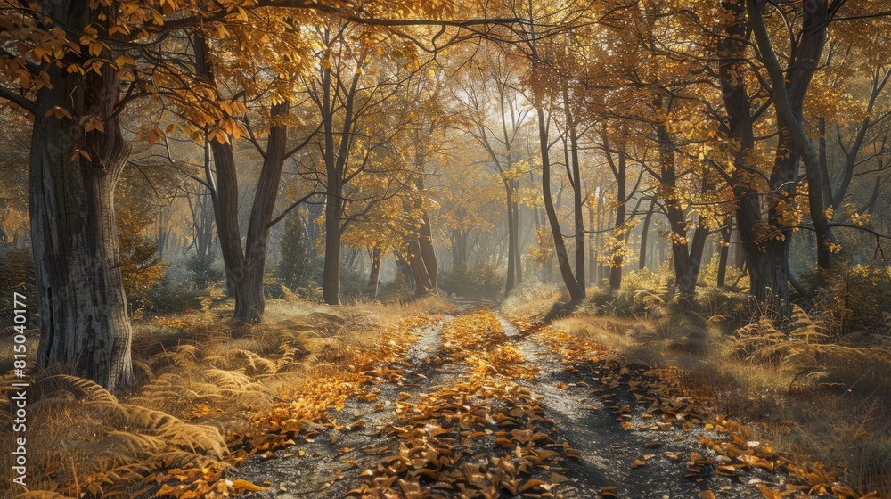 autumn in the woods generated ai hyper realistic 