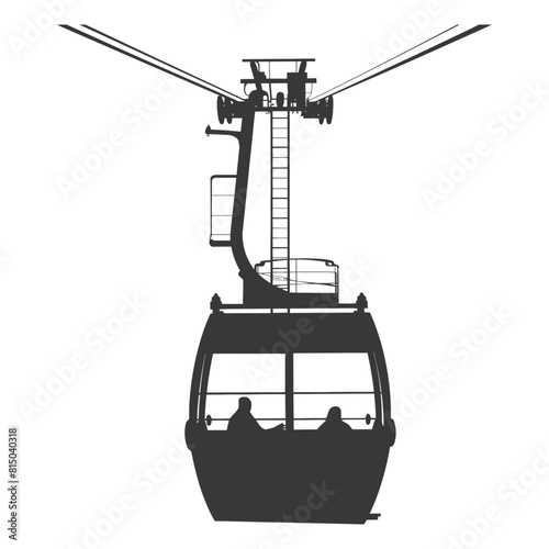 Silhouette Aerial tramway black color only