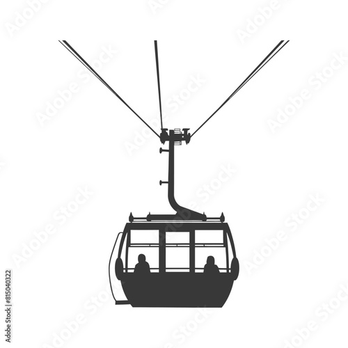 Silhouette Aerial tramway black color only