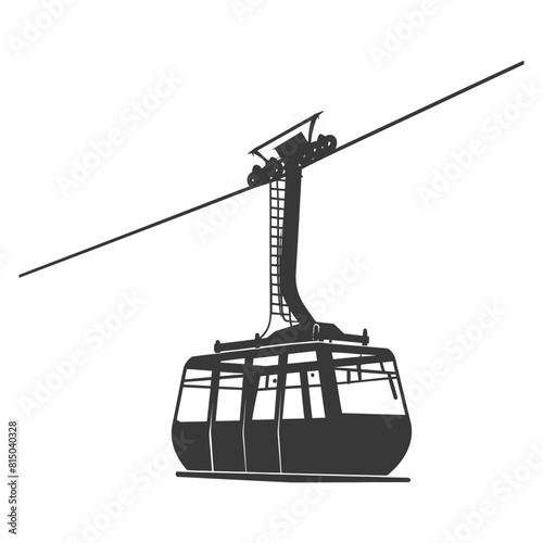 Silhouette Aerial tramway black color only