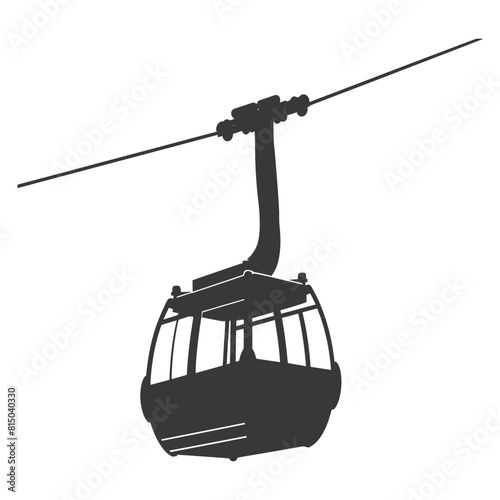 Silhouette Aerial tramway black color only