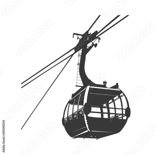 Silhouette Aerial tramway black color only