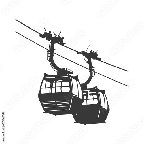 Silhouette Aerial tramway black color only