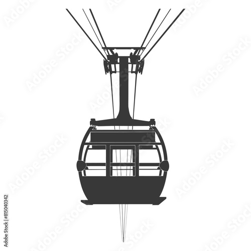 Silhouette Aerial tramway black color only