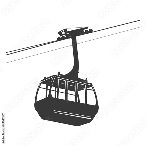 Silhouette Aerial tramway black color only