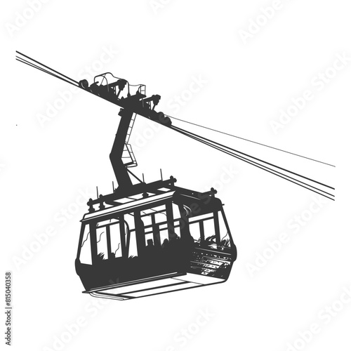 Silhouette Aerial tramway black color only