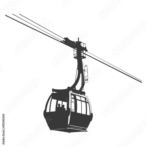 Silhouette Aerial tramway black color only