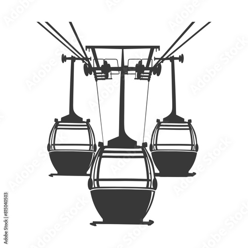 Silhouette Aerial tramway black color only